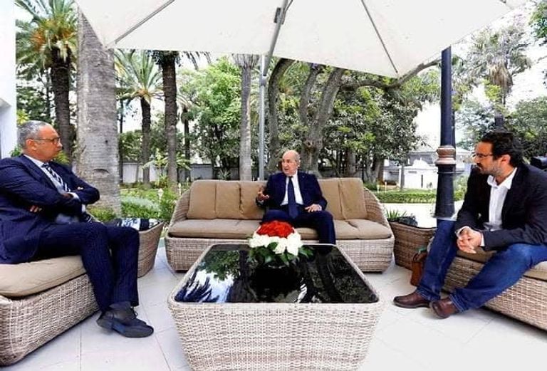 جانب من مقابلة الرئيس الجزائري مع الصحيفة الفرنسية الرئيس الجزائري عبدالمجيد تبون - أرشيفية