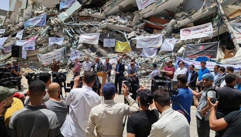 جانب من آثار الدمار في غزة نتيجة الحرب 