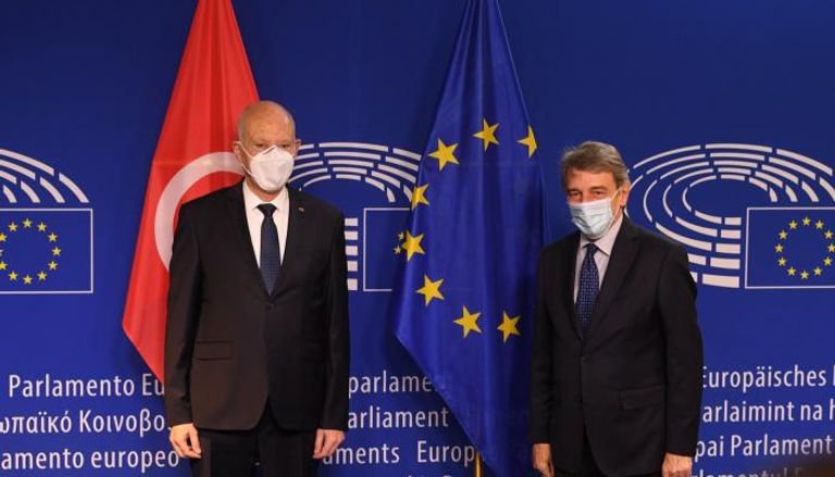 قيس سعيد ورئيس البرلمان الأوروبي