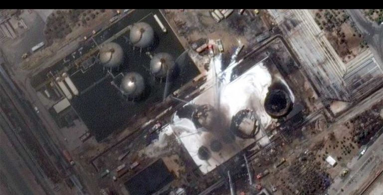 المصفاة بعد الحريق