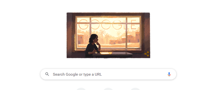 السيدة المصرية في قلب صفحة جوجل الرئيسية