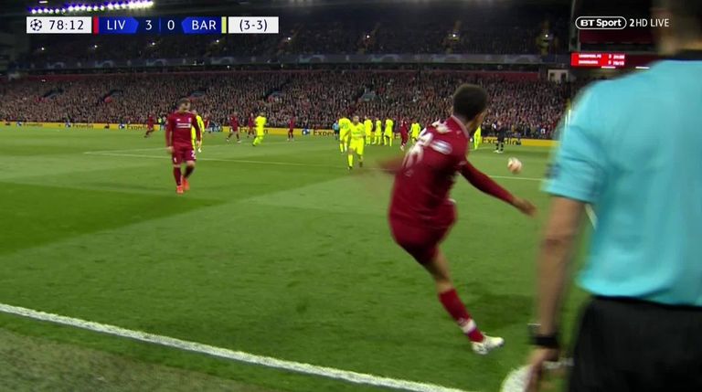 تمريرة برشلونة الحاسمة محمد صلاح وترنت أرنولد