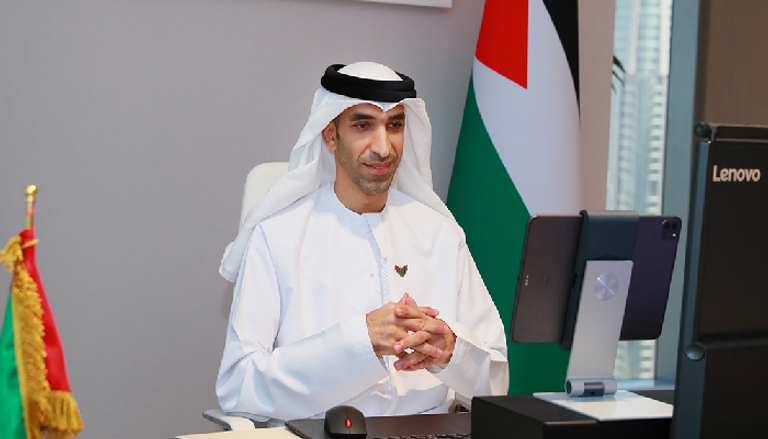 الدكتور ثاني بن أحمد الزيودي وزير دولة للتجارة الخارجية في الإمارات الإمارات والأردن يتفقان على تعزيز  التعاون الاقتصادي
