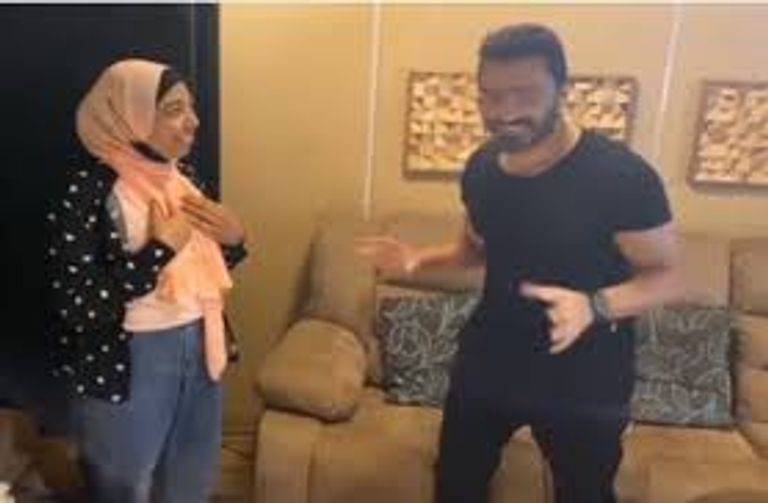 تامر حسني مع ندى مريضة السرطان