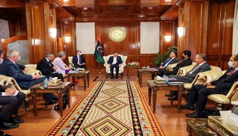 لقاء رئيس الحكومة الليبية عبدالحميد الدبيبة و إيلفا جوهانسون