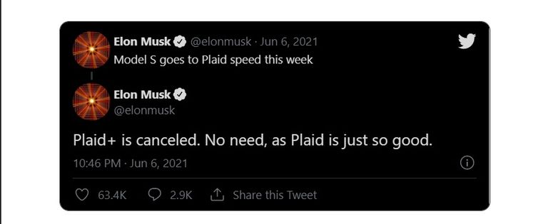 طراز تسلا Model S Plaid