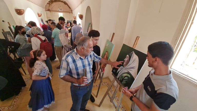 لوحات فنية جسدت ما عاشته غزة خلال التصعيد الأخير