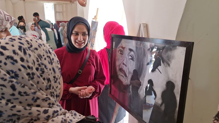 لوحات فنية جسدت ما عاشته غزة خلال التصعيد الأخير