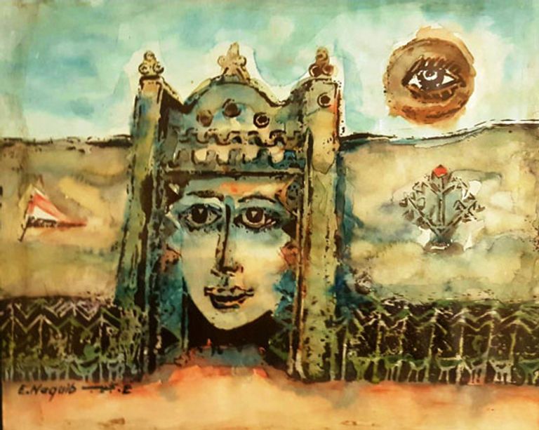 محتويات شقة الزمالك إحدى لوحات الشقة