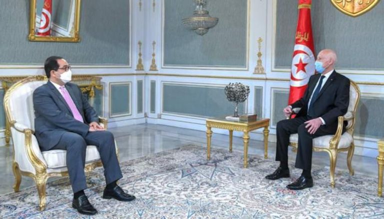 جانب من لقاء الرئيس التونسي وعماد بوخريص