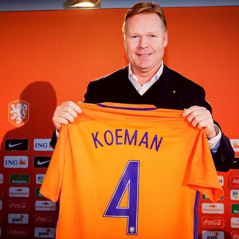 رونالد كومان مدرب منتخب هولندا السابق فيرجيل فان ديك قائد منتخب هولندا ورونالد كومان مدربه السابق