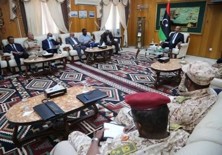 جانب من اجتماع الرئاسي الليبي حول تفجير سبها