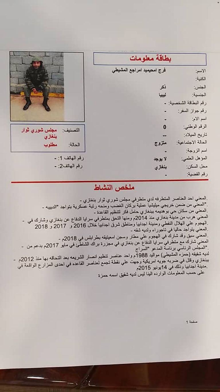 أحد المطلوبين من خريجي دفعة عسكرية مؤخرا