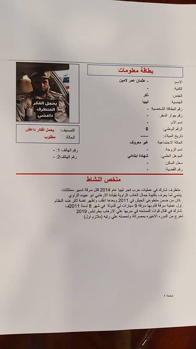 أحد المطلوبين من خريجي دفعة عسكرية مؤخرا