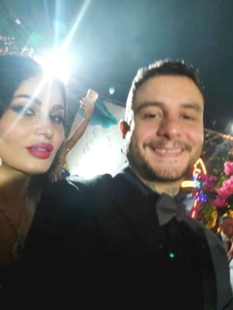 أحمد الفيشاوي وزوجته ندى الكامل