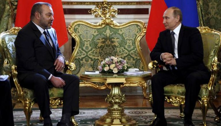الملك محمد السادس والرئيس الروسي فلاديمير بوتين