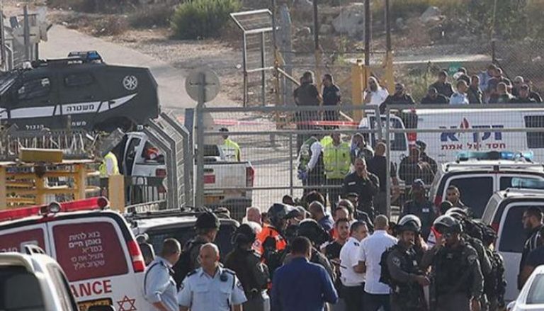الشرطة الإسرائيلية في موقع حادث سابق 