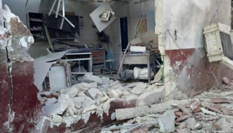 جانب من القصف الذي استهدف مدينة عفرين