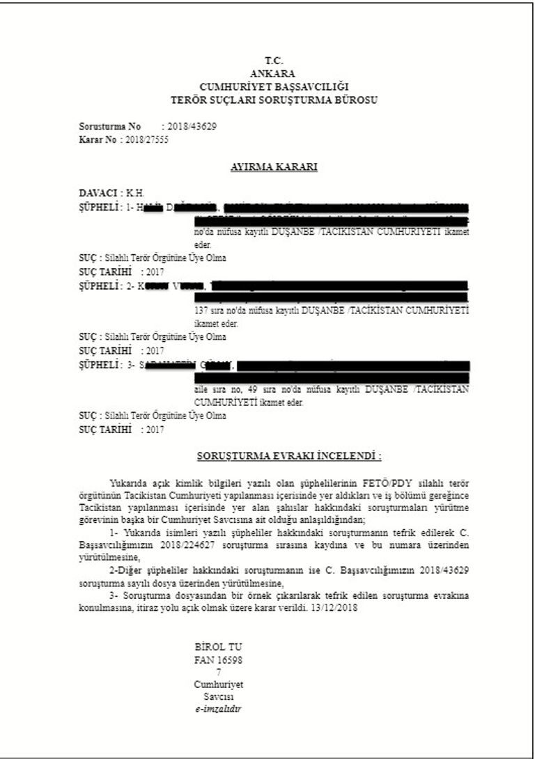 السفارة التركية في طاجيكستان