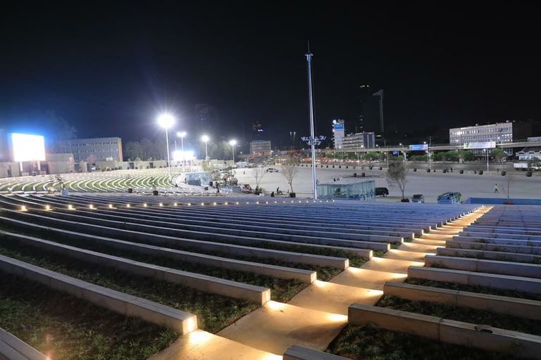 جانب من ميدان مسقل بعد تحديثه بالعاصمة أديس أبابا 