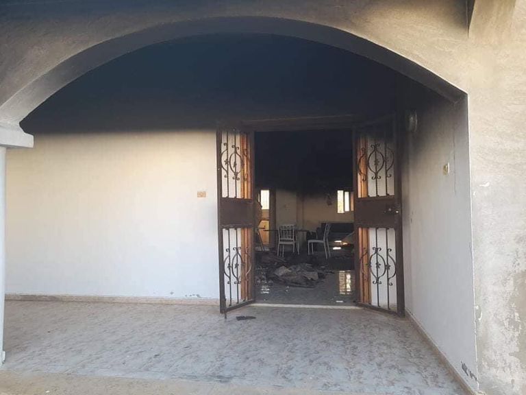 جانب من تدمير ممتلكات المواطنين في العجيلات