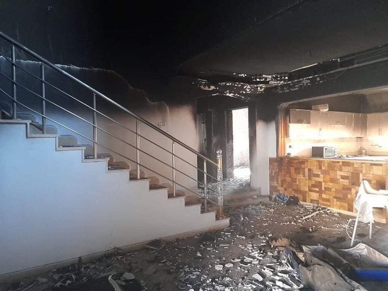 جانب من تدمير ممتلكات المواطنين في العجيلات