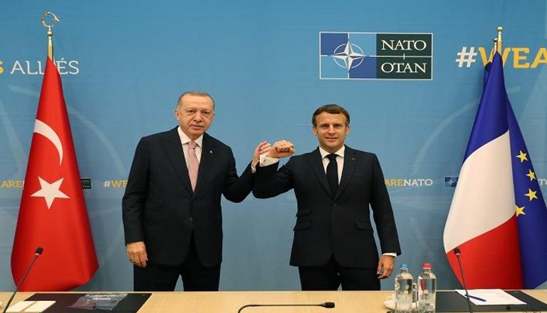 لقاء الرئيس الفرنسي ونظيره التركي في بروكسل