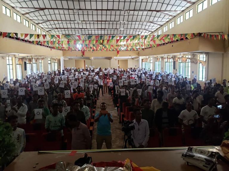 جانب من الحملات الانتخابية في إثيوبيا