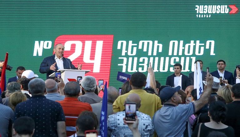 جانب من المشهد الانتخابي في أرمينيا