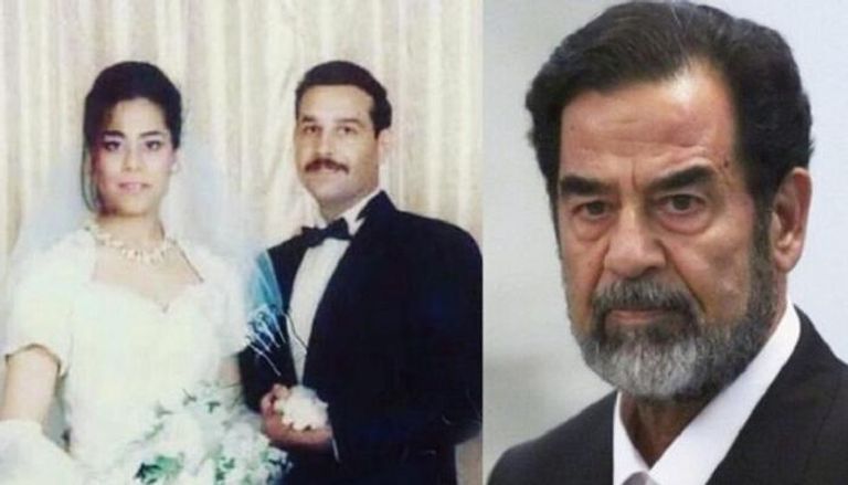 صدام حسين والتكريتي وزوجته حلا