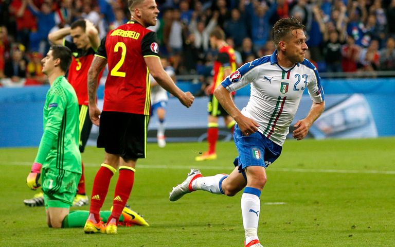منتخب إيطاليا ضد بلجيكا في يورو 2016 إيطاليا سقطت في يورو 2008 ضد الهولنديين