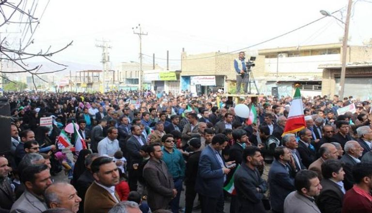 احتجاجات على تزوير الانتخابات المحلية جنوبي إيران