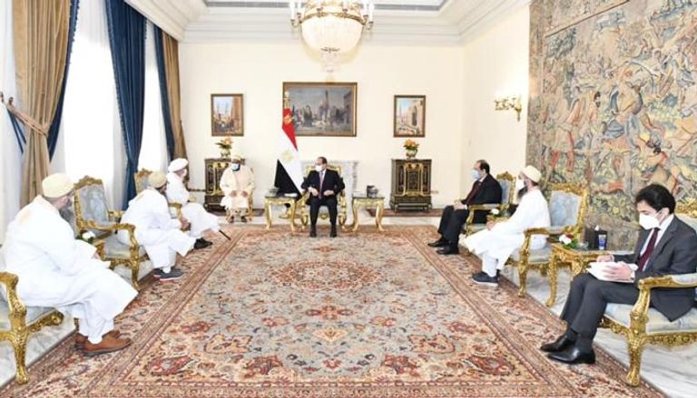 الرئيس المصري عبدالفتاح السيسي خلال لقاء سلطان البهرة