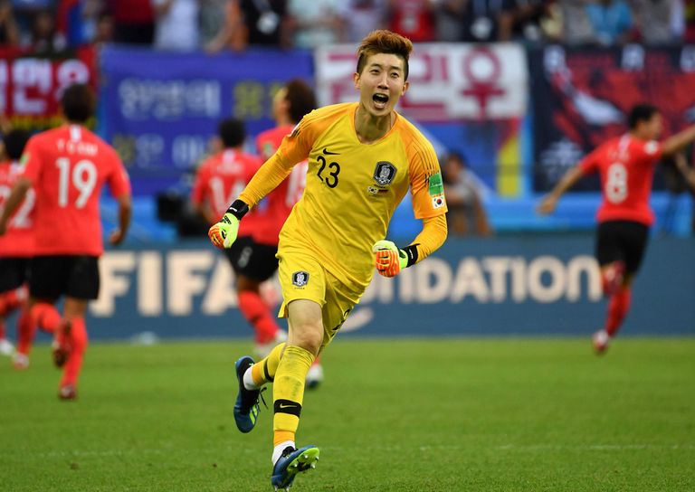 جون هيون وو حارس أولسان هيونداي ومنتخب كوريا الجنوبية براد جونز حارس النصر السعودي السابق