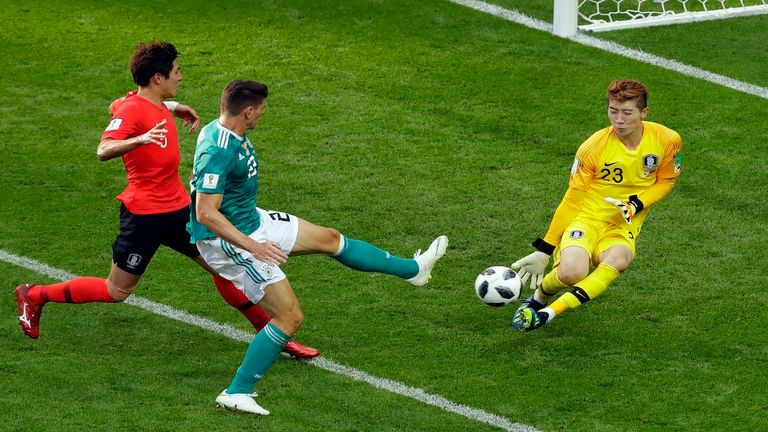 جون هيون وو حارس كوريا الجنوبية أمام منتخب ألمانيا في مونديال 2018 براد جونز حارس النصر السعودي السابق