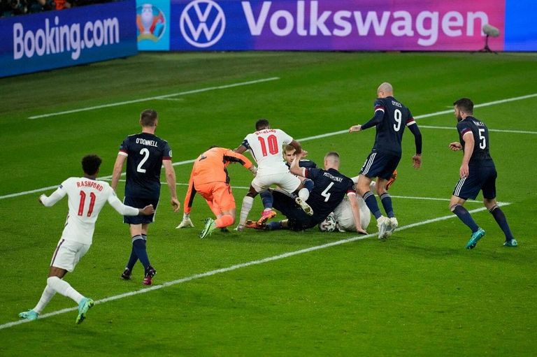 من مباراة إنجلترا واسكتلندا في يورو 2020