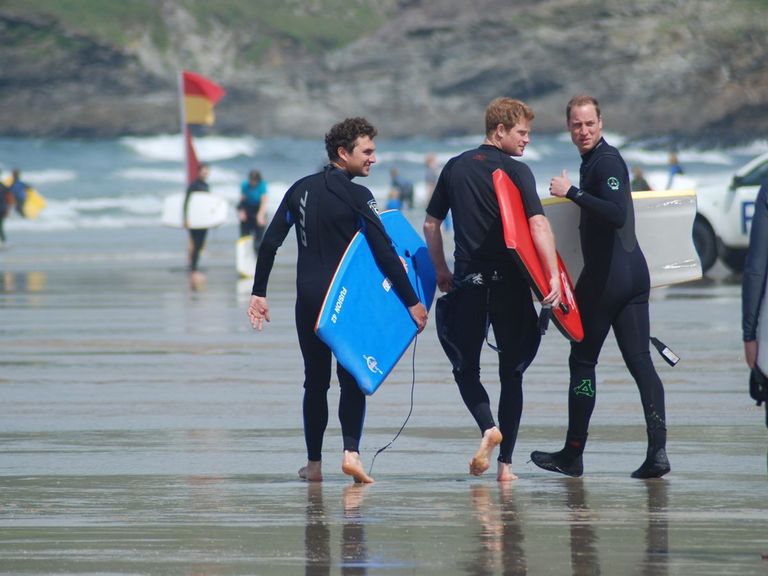 الأمير ويليام وطفليه الأمير جورج والأميرة شارلوت