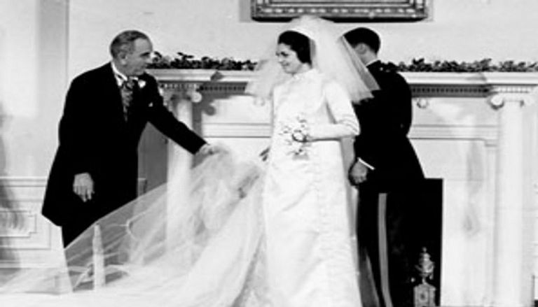 صورة لحفل زفاف ابنة جونسون في البيت الأبيض