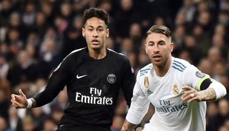 سيرجيو راموس ونيمار سيرجيو راموس قائد ريال مدريد السابق
