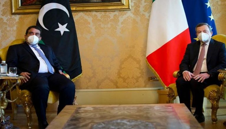 رئيس المجلس الرئاسي الليبي ورئيس الوزراء الإيطالي 