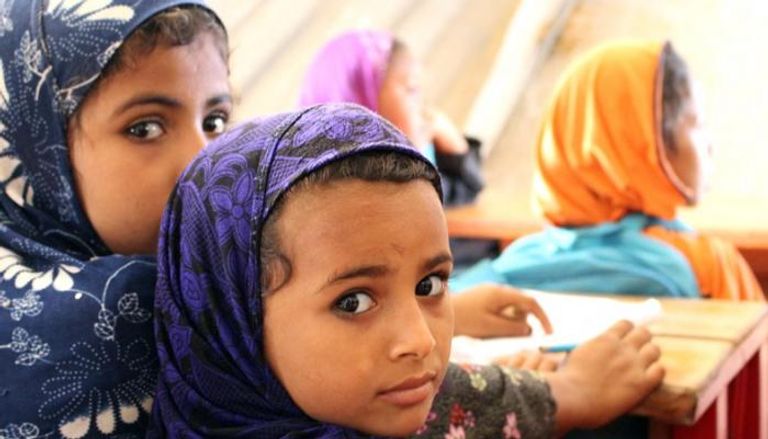 أطفال في محافظة حجة شردهم الحوثيون- الفرنسية