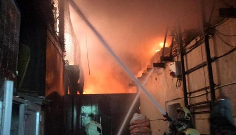 حريق في بازار طهران الكبير