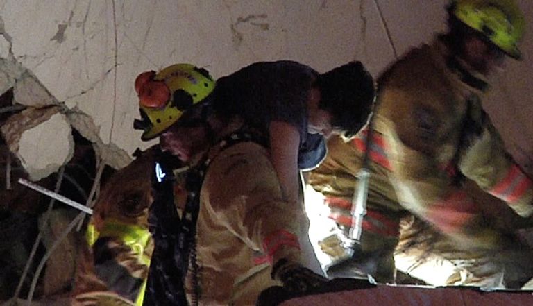 انهيار مبنى في فلوريدا الأمريكية