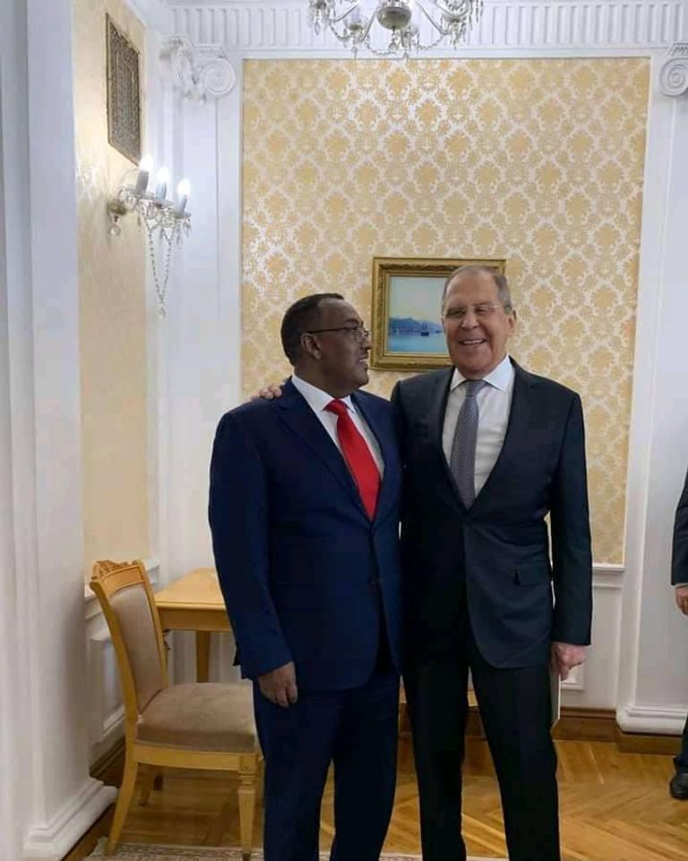 جانب من المباحثات الإثيوبية الروسية