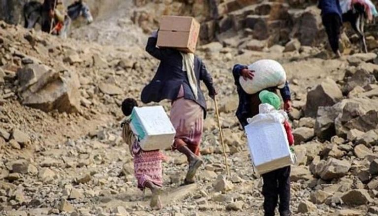 مليشيا الحوثي تمنع وصول المساعدات الإنسانية للملايين باليمن- أرشيفية