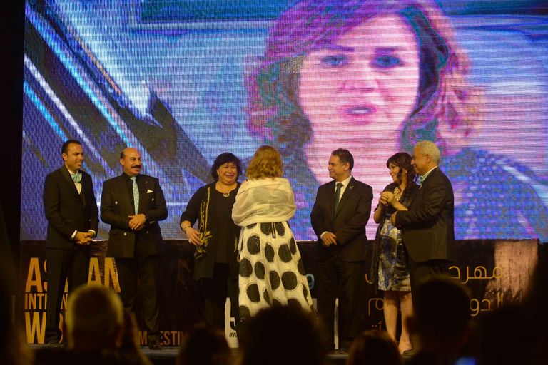 جانب من حفل افتتاح مهرجان أسوان لسينما المرأة