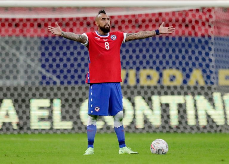 من مباراة باراجواي وتشيلي