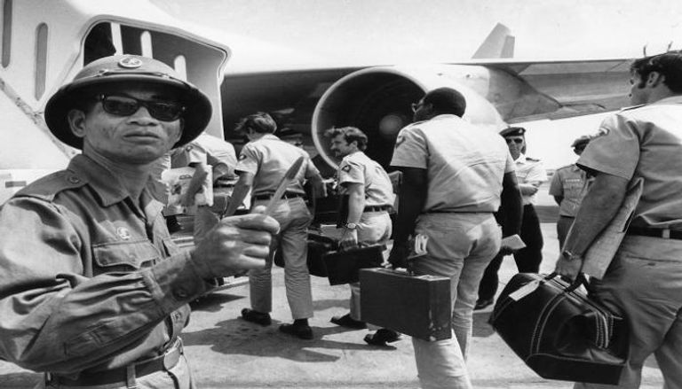 لقطة أرشيفية لرحيل القوات الأمريكية من فيتنام 