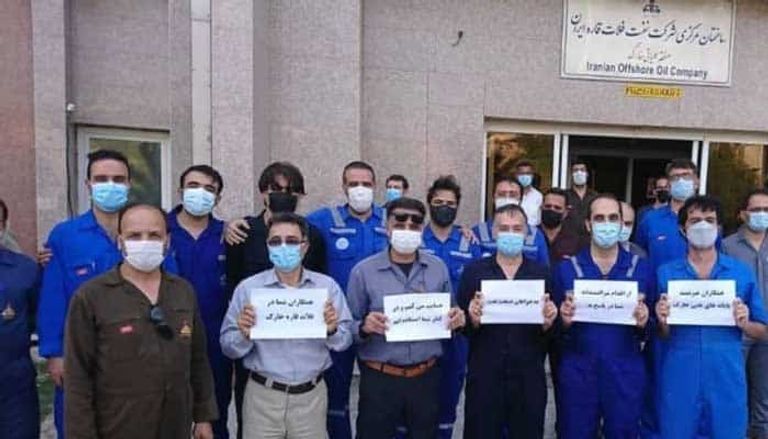 جانب من الاحتجاجات العمالية في إيران