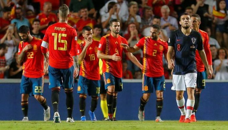 منتخب إسبانيا ضد كرواتيا في مواجهة سابقة